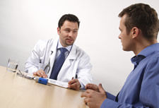 Doctor talking with a patient about registry evaluations Doctor talking with a patient about registry evaluations